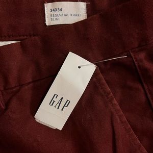 Burgundy Mens Gap Pants